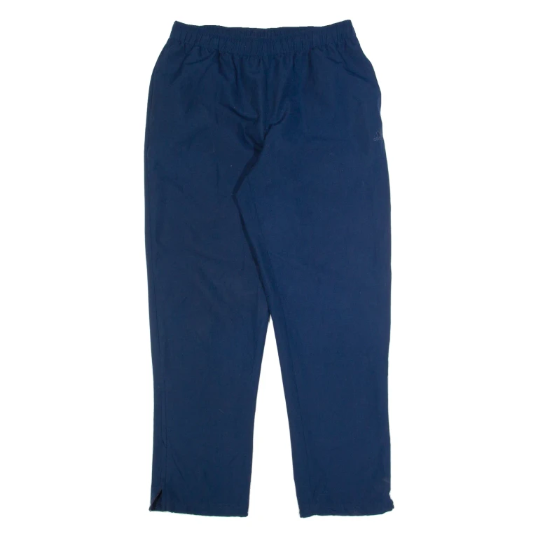 ADIDAS Mens Track Pants Blue Nylon Straight L W30 L32