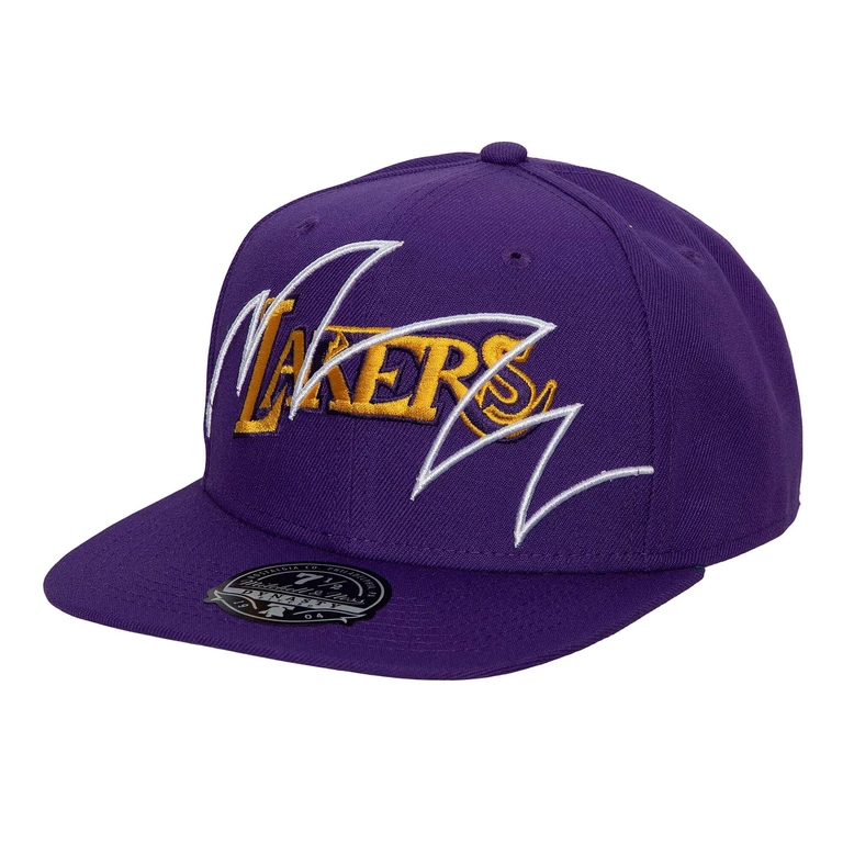 Men's NBA Shark Bite Fitted Hwc Lakers Fitted Caps