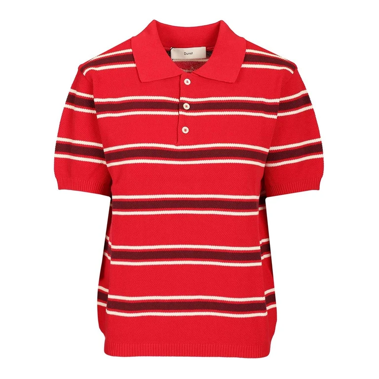 Dunst UNISEX MULTI STRIPED POLO KNIT Multicolor Shell: Cotton Shirt - Women