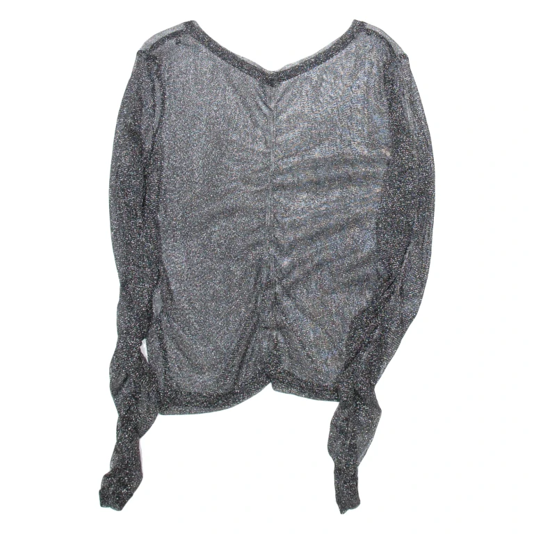 Womens Top Black Long Sleeve Viscose S