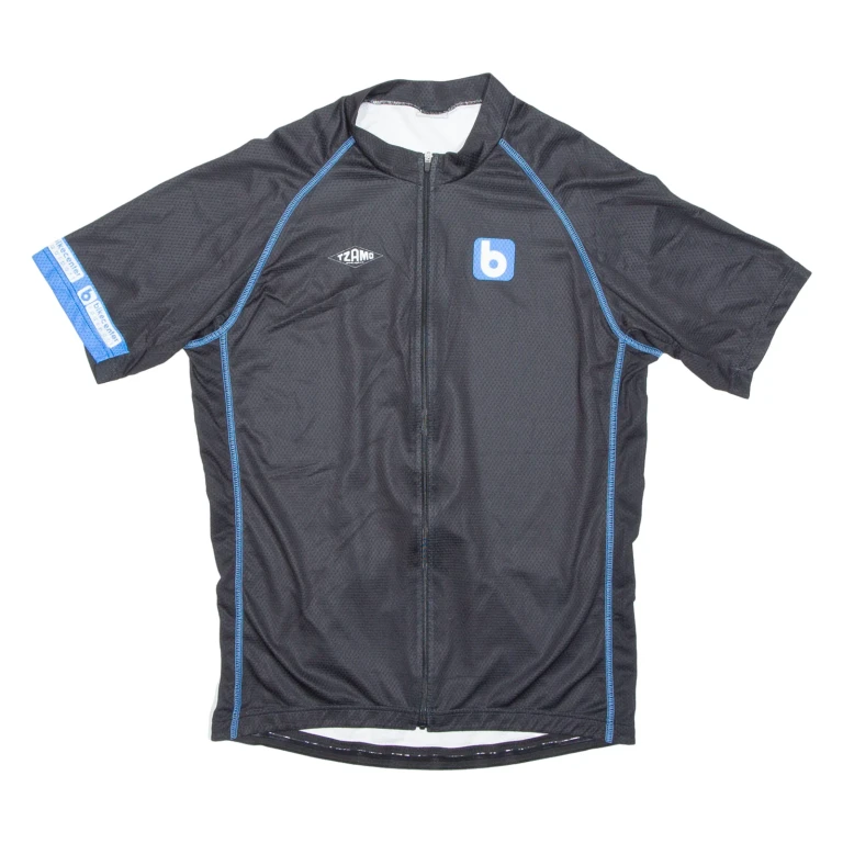 Cycling Mens Jersey Black 1/2 Zip XL