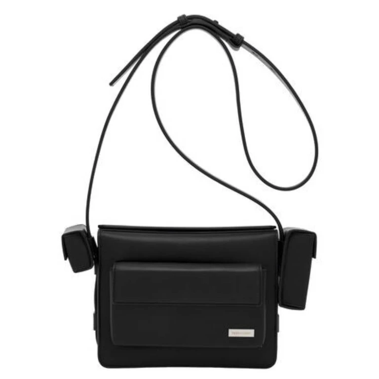 Multipocket Leather Shoulder Bag