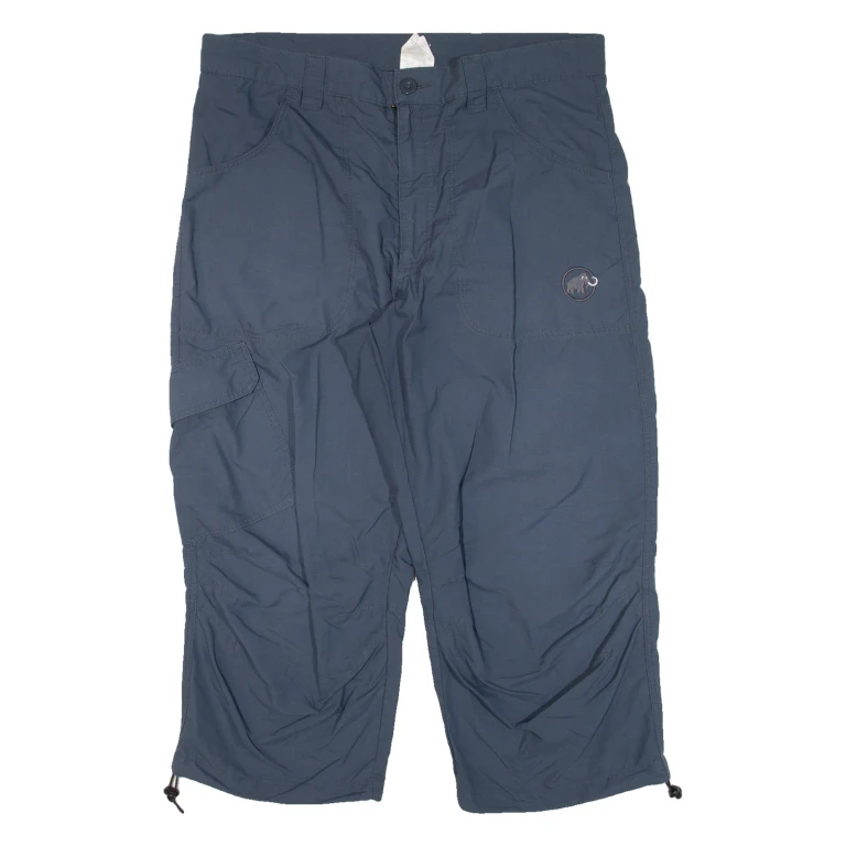 MAMMUT Cropped Womens Trousers Blue Relaxed Straight W34 L21