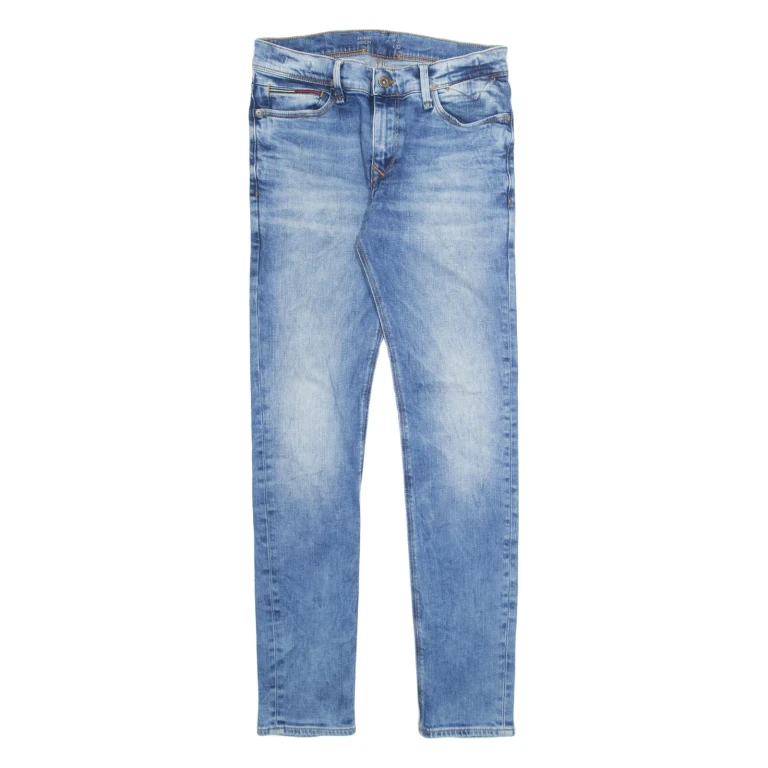 TOMMY HILFIGER Mens Jeans Blue Regular Tapered Stone Wash W30 L32
