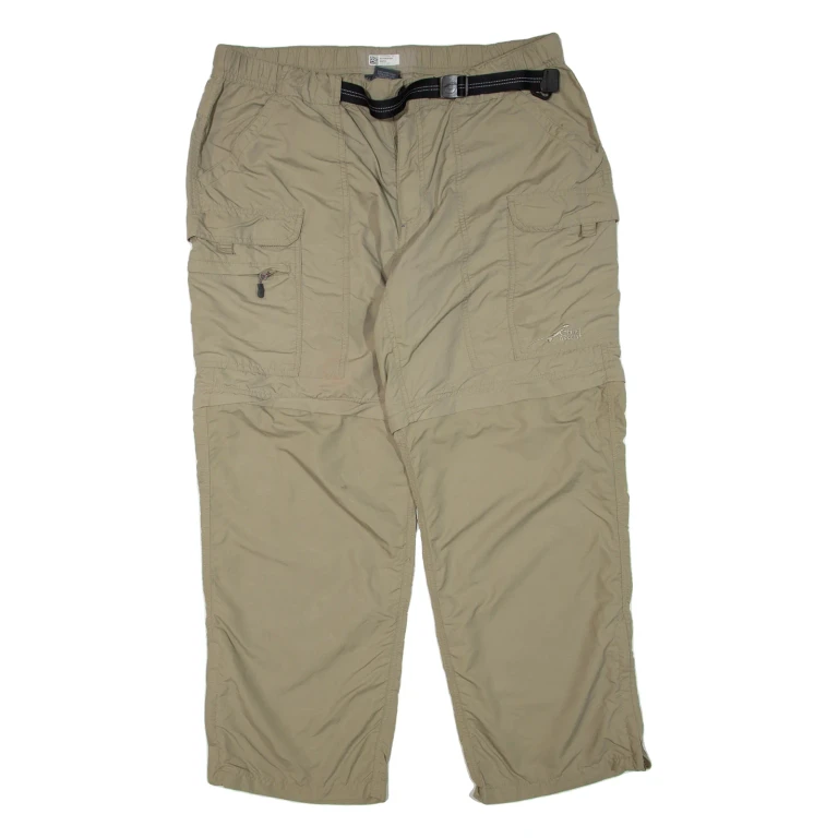 FIRST ASCENT Cargo Belted Mens Trousers Beige Regular Straight W36 L29