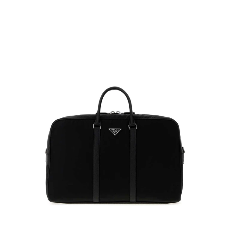 Prada Black Re-Nylon Travel Bag Nero Borse A Mano - Men