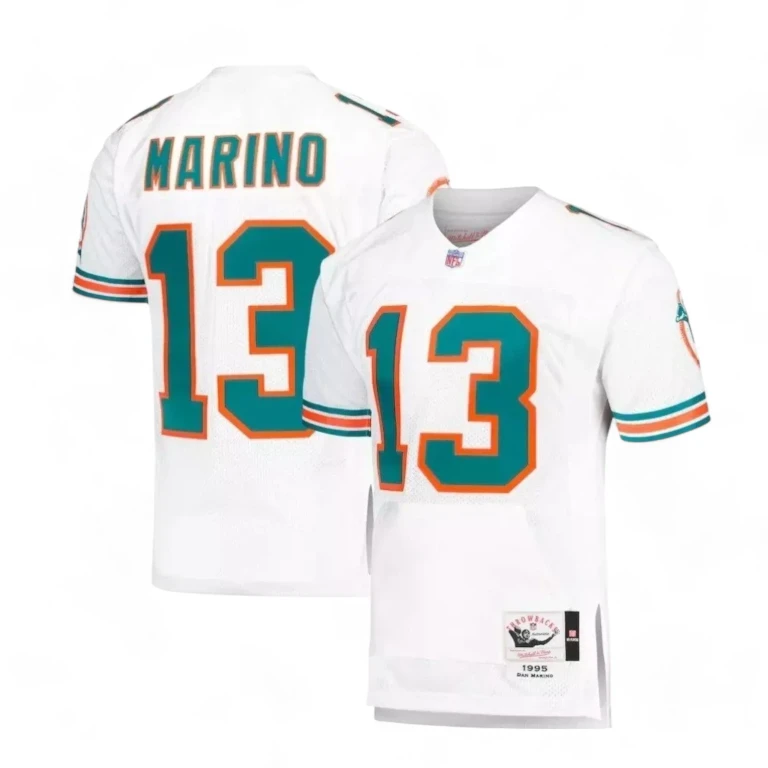 Men's NFL White Jersey Dolphins 1992 Dan Marino