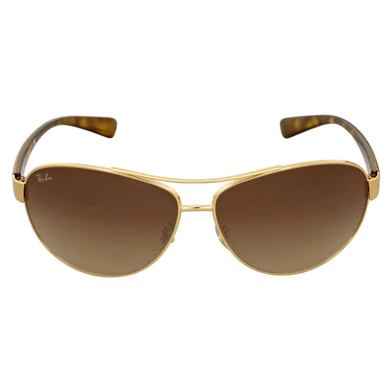 Ray Ban Brown Gradient Aviator Mens Sunglasses RB3386 001/13 67