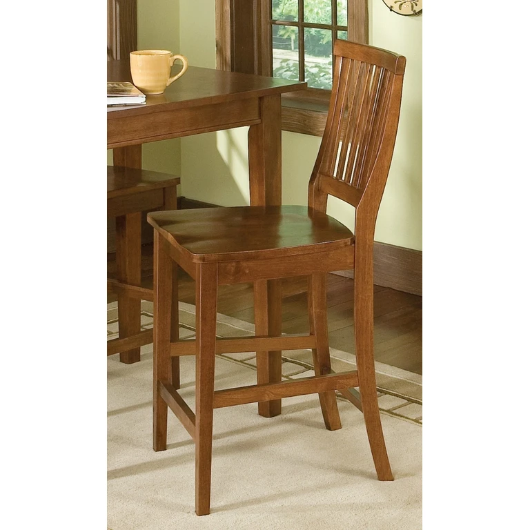 Arts and Crafts Brown Counter Stool