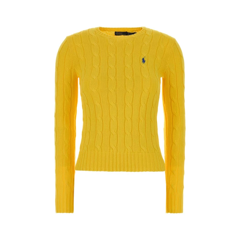 Polo Ralph Lauren Yellow Cotton Sweater Traineryellow Exterior: Maglieria - Women