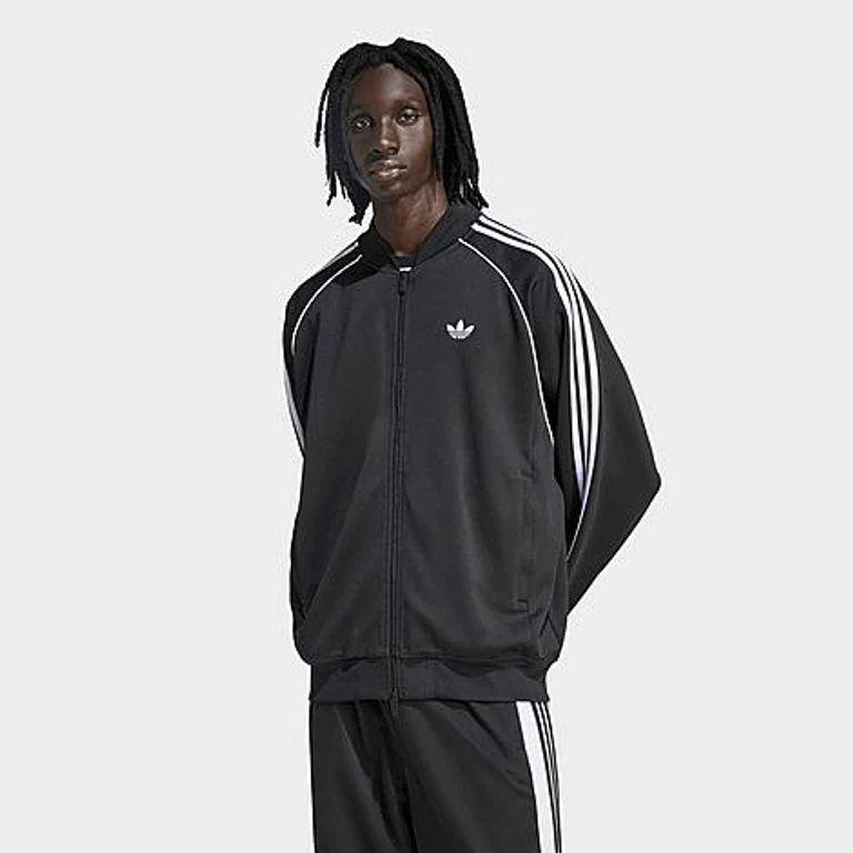 adidas Men's Originals adicolor Classics SST Loose Track Jacket in Black/White Size: XS
