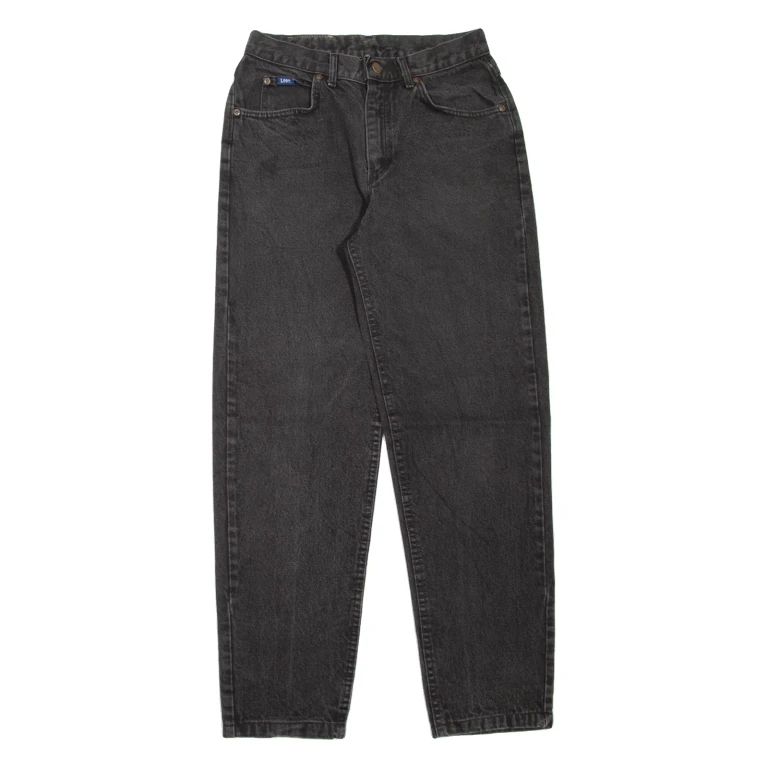 LEE Womens Jeans Black Regular Mom W27 L30