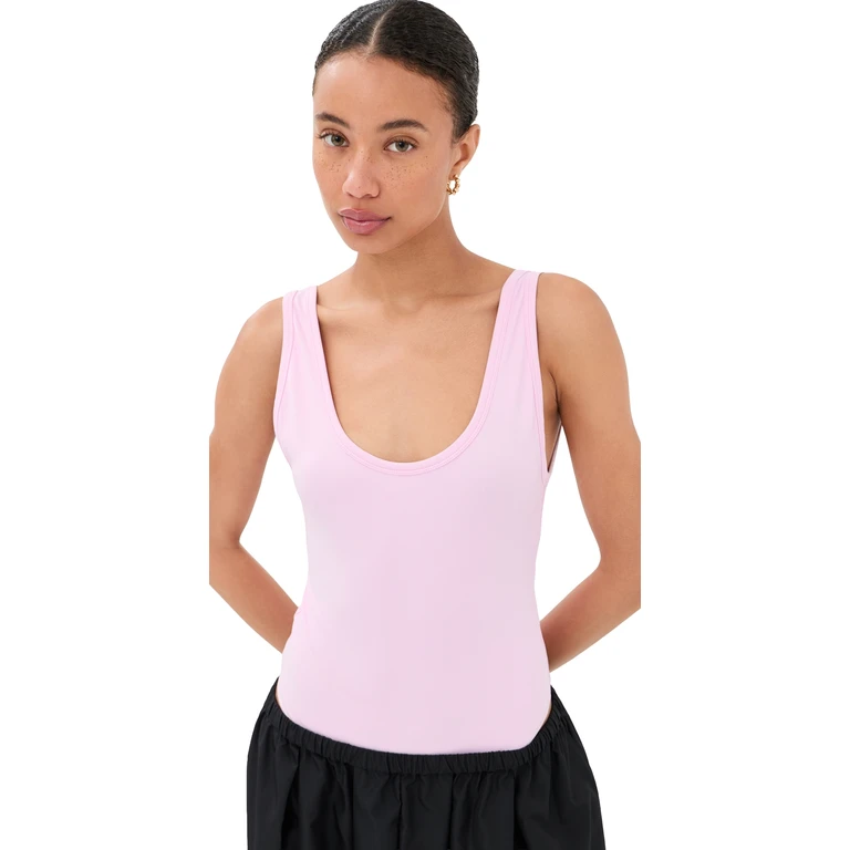 WARDROBE. NYC Opaque Scoop Bodysuit Navy XS