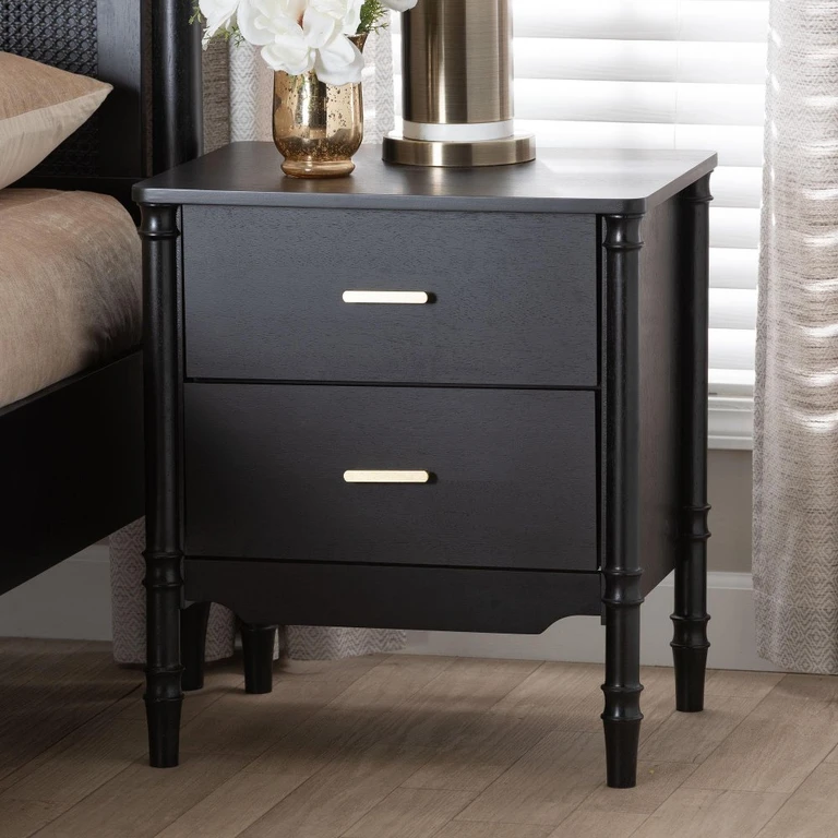 Marisela Black Nightstand