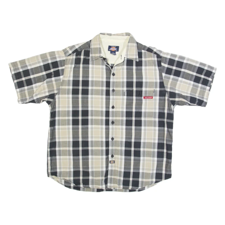 DICKIES Mens Shirt Blue Check M
