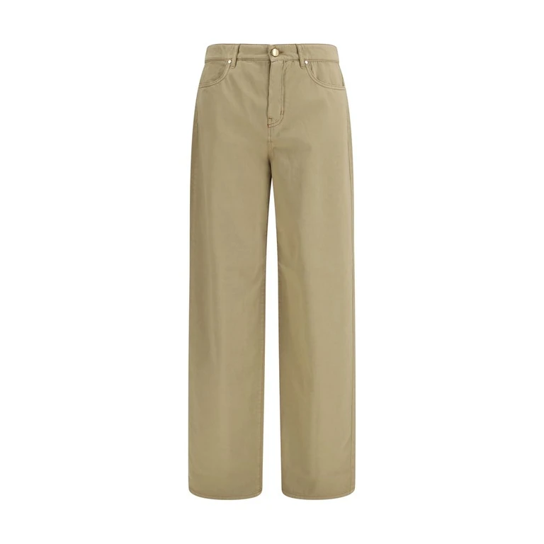 Max Mara Beige Cotton Casual Pants - Women