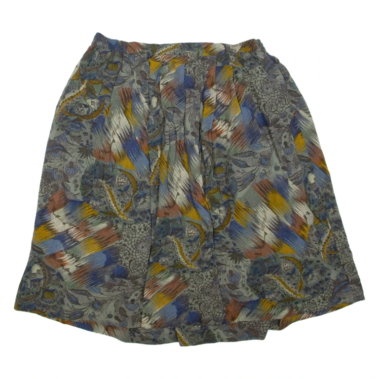 Womens Flare Skirt Grey Short Crazy Pattern XL