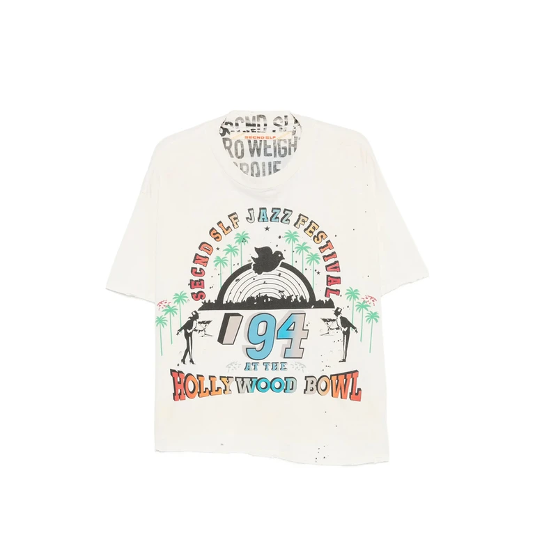 Secnd Slf Graphic-print Distressed T-shirt (HBWLSS)