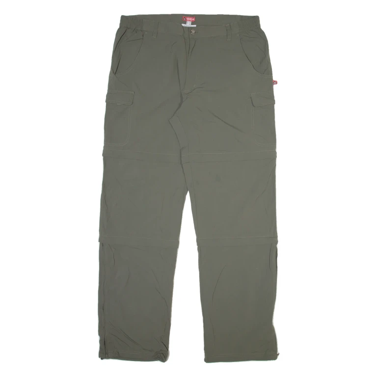 OCK Detachable Legs Mens Trousers Grey Regular Straight W33 L36