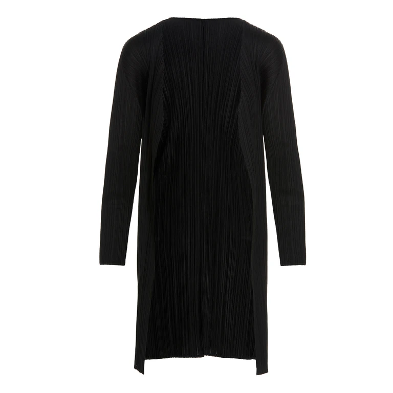 Pleats Please Issey Miyake Black Polyester Cardigan Clothing - Women