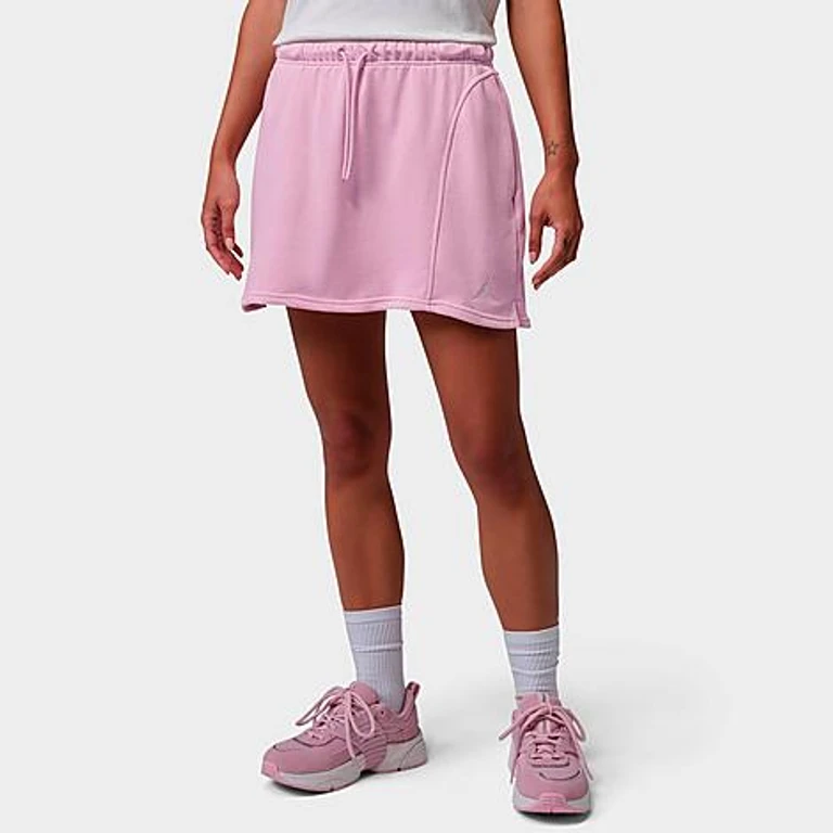 Nike Women's Jordan Brooklyn Fleece Skirt in Iced Carmine/White Size: XS