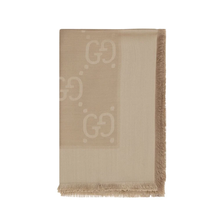 Gucci Brown Wool Oves Aries Scarf - Women
