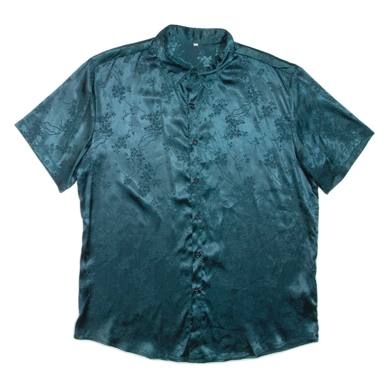 Womens Printed Shirt Green Collared L