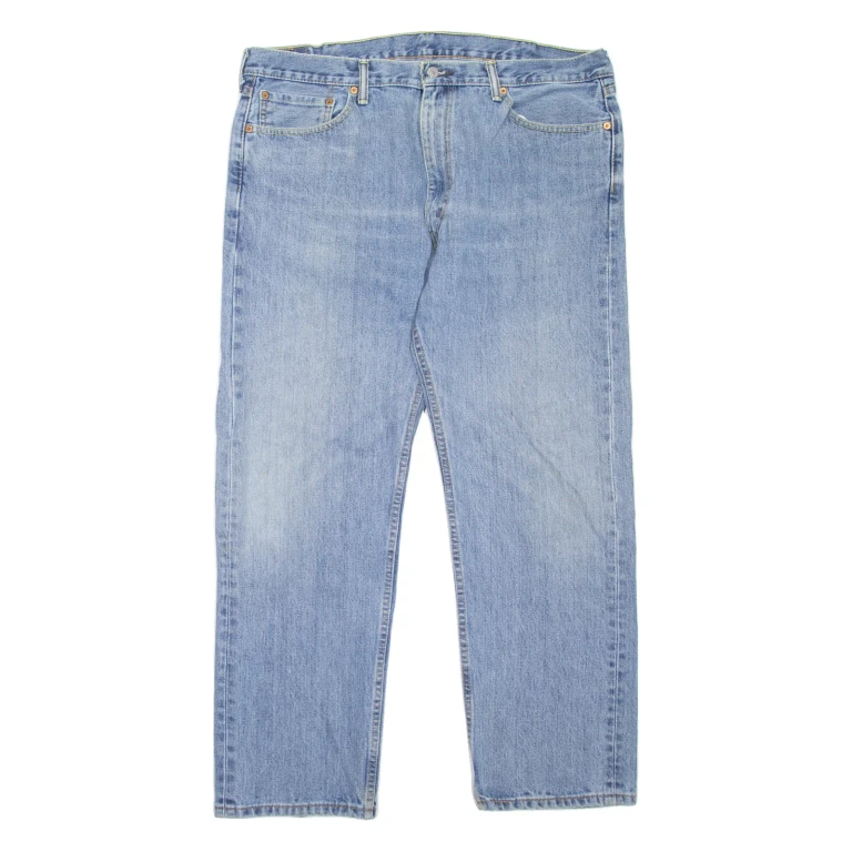 LEVI'S 505 Jeans Mens Blue Regular Straight Stone Wash W40 L30
