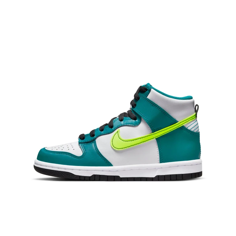 Grade School Dunk High 'Bright Spruce Volt' Gs Sneakers