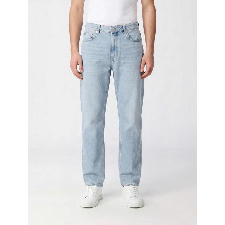 Springdale Straight Fit Jeans in Five-Pocket Cotton Denim (C3122816R3ALBL)