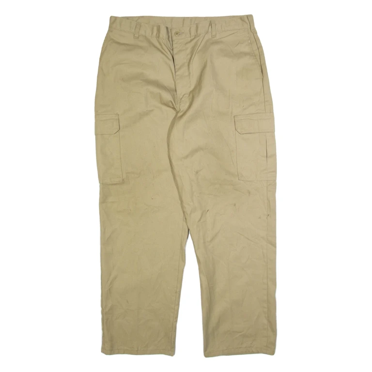 DICKIES Cargo Mens Trousers Beige Regular Straight W38 L32