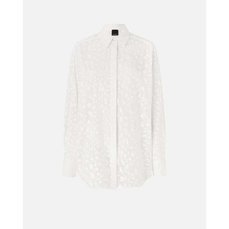 Pinko - Chemise en voile imprimé transparent de soie mélangée - XS-S