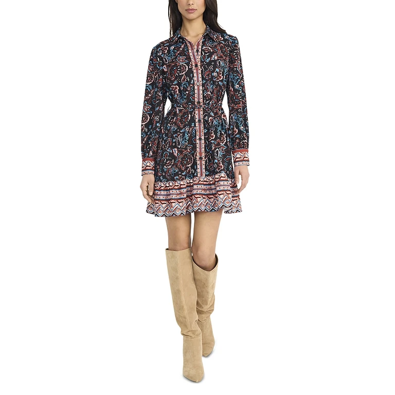 The Good Journey Printed Shirt Dress