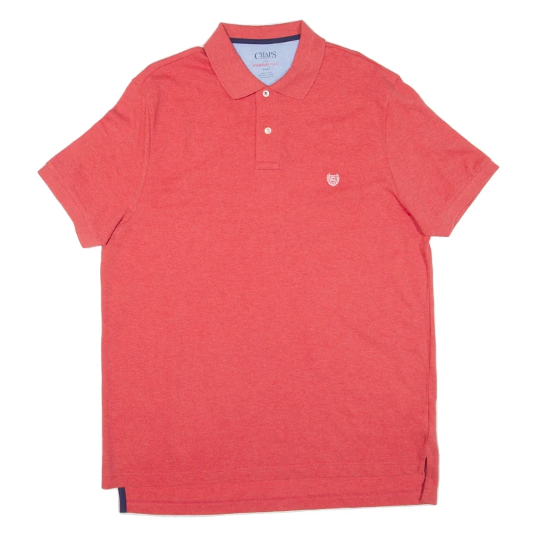 CHAPS Mens Polo Shirt Pink L