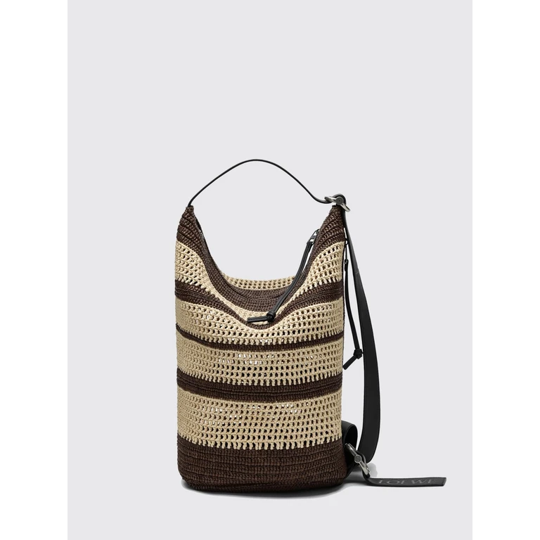 Loop Striped Crochet Raffia Crossbody Bag (BB22LBMX049587)