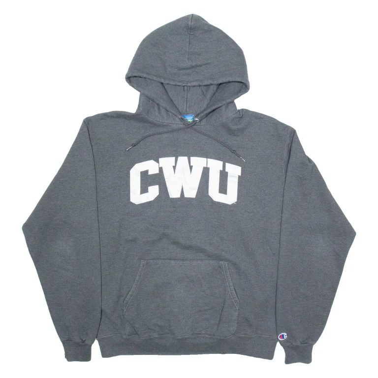 CHAMPION CWU Mens Grey Hoodie USA L