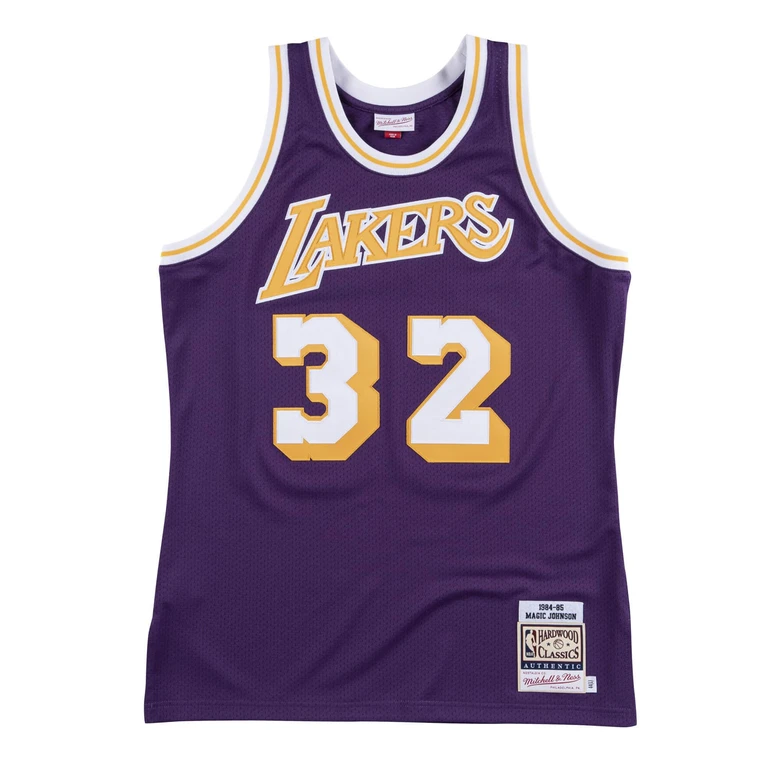 NBA Authentic Road Jersey La Lakers 84 Magic Johnson Jerseys
