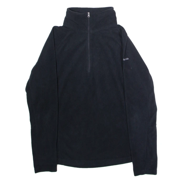 COLUMBIA Womens Fleece Black 1/4 Zip M