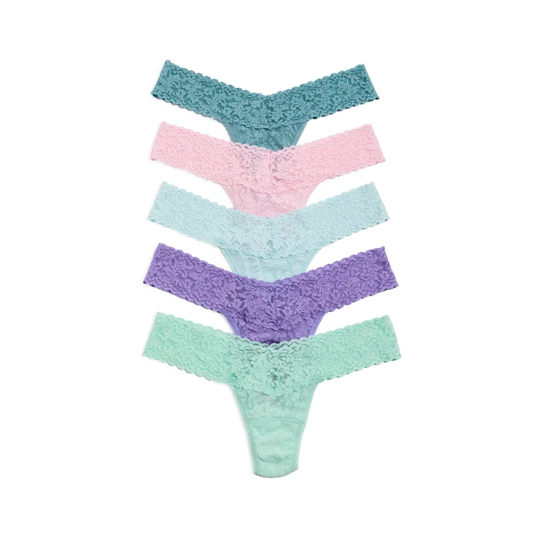 Signature Lace Low Rise Thong Panties 5 Pack Cphd One Size