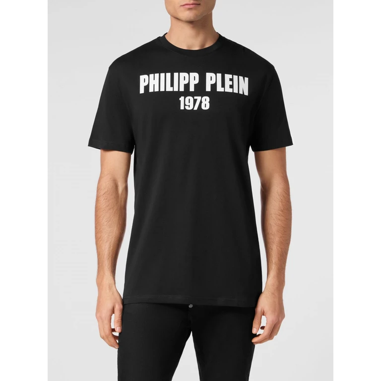 Cotton T-shirt with Contrasting Logo Lettering Print on the Chest (LADCMTK8549PJY002N02)
