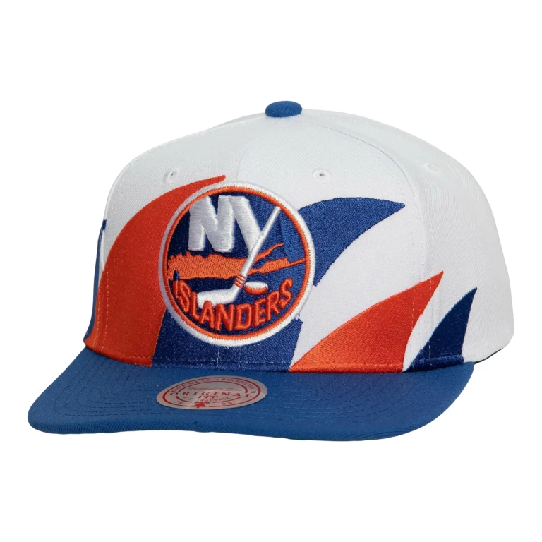 NHL New York Islanders Vintage Sharktooth Men Snapback Hat White
