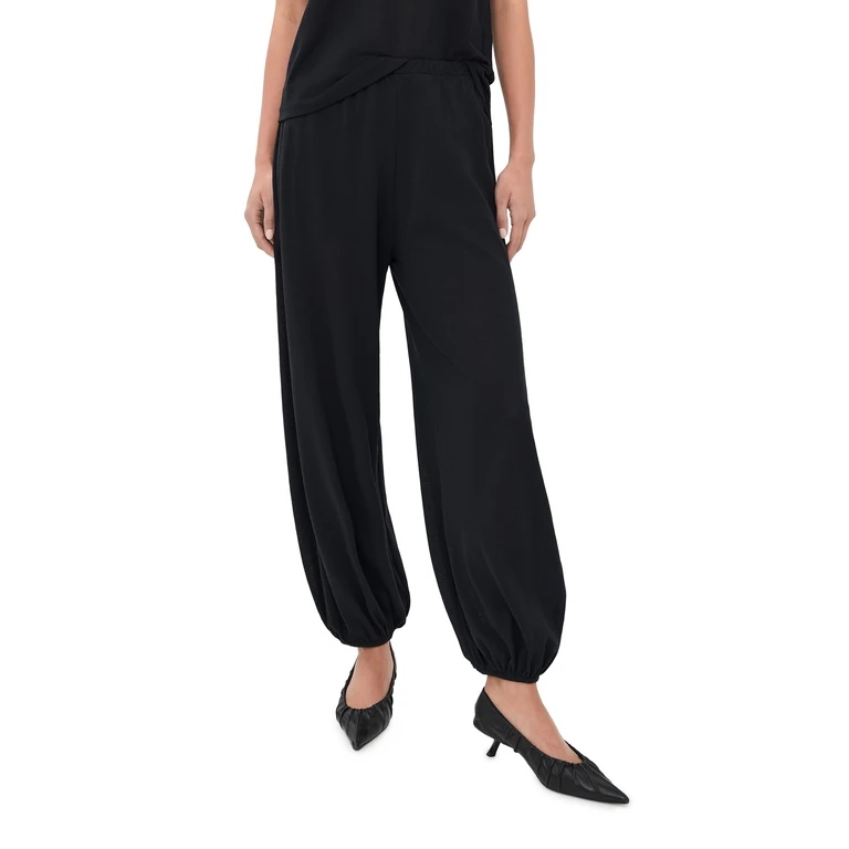 Bite Studios Cotton Crepe Trousers Black M