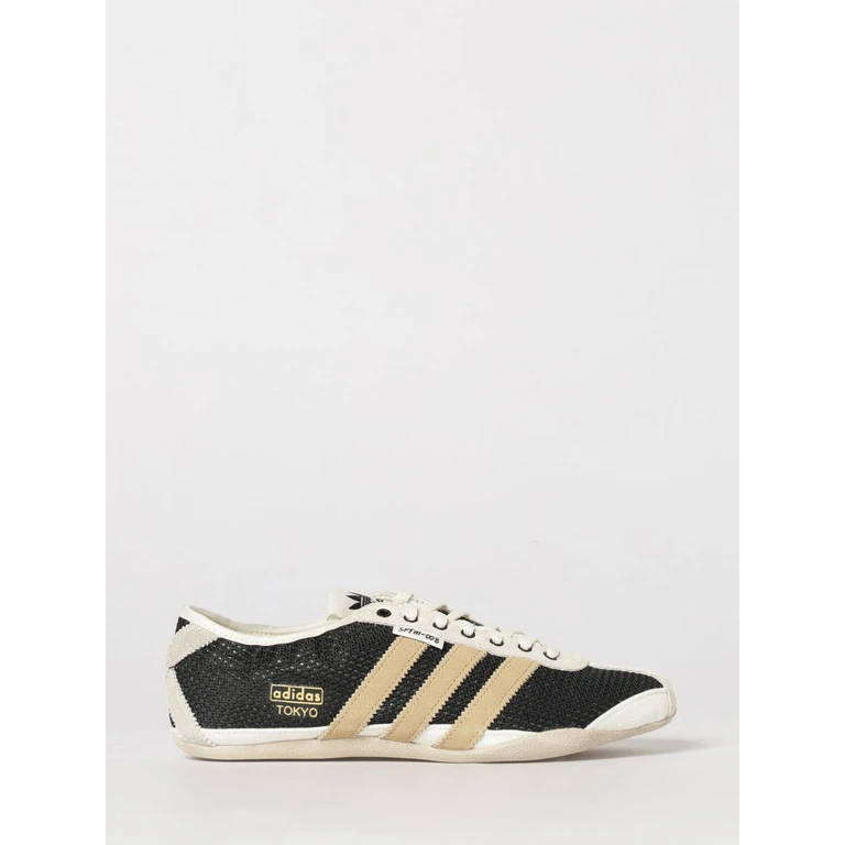 Song For The Mute x Tokyo Low-Top Sneakers in Leather and Mesh with 3-Stripes (KI4737)