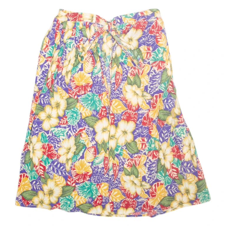 LISSPORT Womens Wrap Skirt Brown Long Floral S