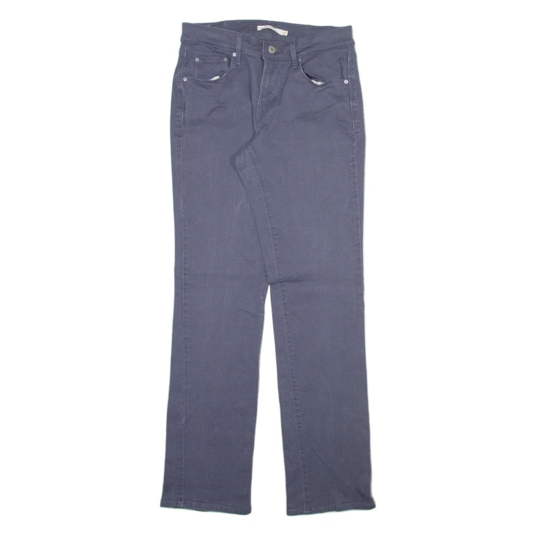 LEVI'S 505 Womens Trousers Blue Slim Straight W27 L32