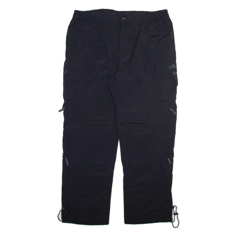 MOORHEAD Detachable Legs Mens Trousers Black Relaxed Straight Nylon W36 L29