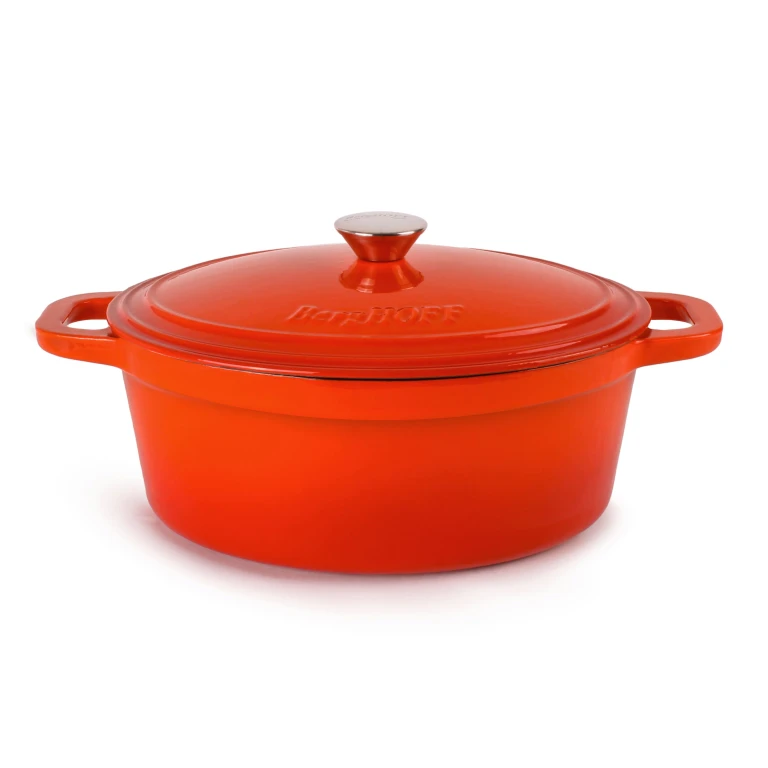 Neo Cast Iron 5qt. Oval Dutch Oven 11.5" with Lid, Orange