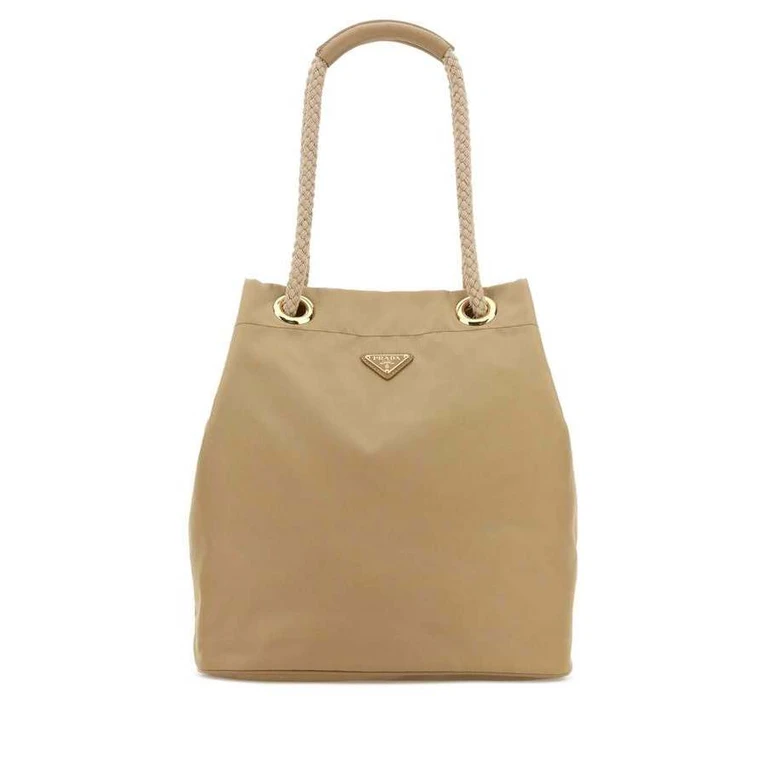 Beige Re-Nylon Large Prada Mariner Bucket Bag Cammello Borse A Secchiello