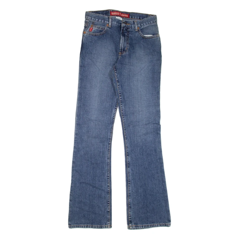 GUESS JEANS Womens Jeans Blue Regular Bootcut W24 L30