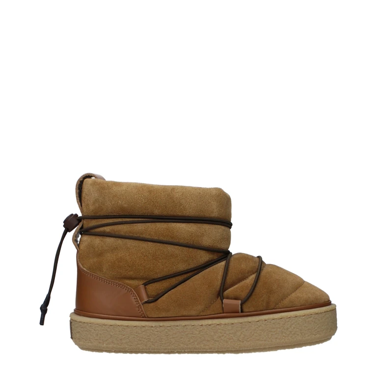 Brown Leather Ankle Boots - Women